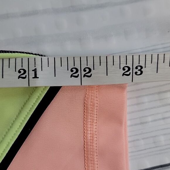 Gap Fit Sculpt Revolution leggings - black with neon stripes Women's Size M - Picture 11 of 11